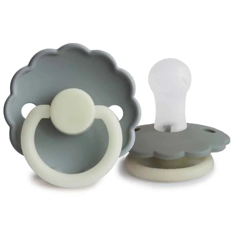DVOJBALENIE CUMLÍKOV FRIGG DAISY NIGHT FRENCH GRAY/ PORTOBELLO, 0-6M, SILIKÓN