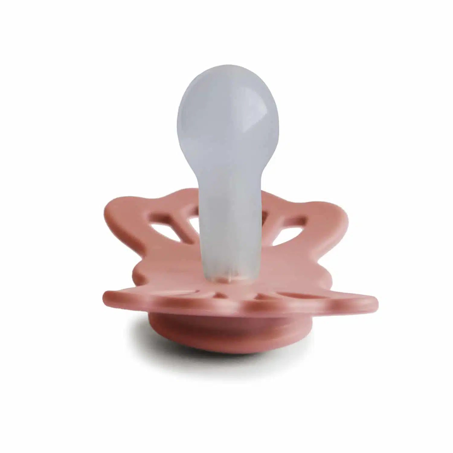 SYMETRICKÝ CUMLÍK FRIGG LUCKY PRETTY IN PEACH, 6-18M, SILIKÓN – Obrázok 2