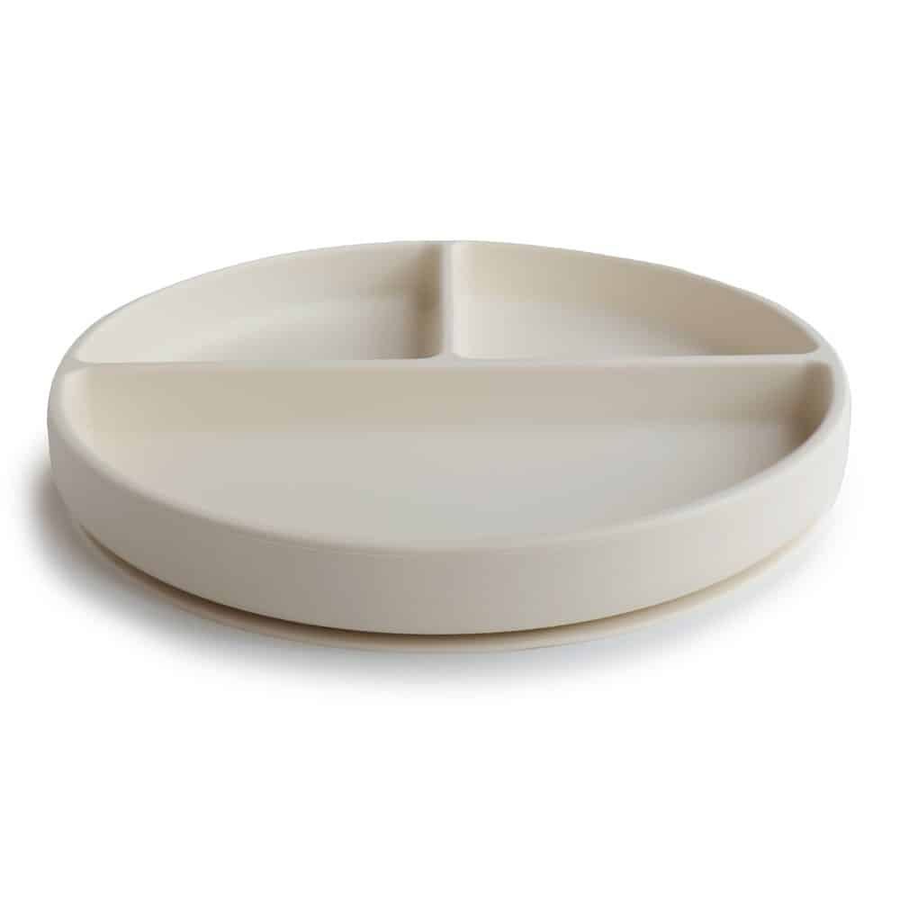 DELENÝ SILIKÓNOVÝ TANIER S PRÍSAVKOU MUSHIE - IVORY – Obrázok 2