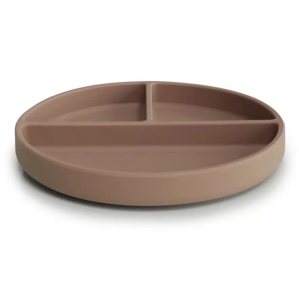 DELENÝ SILIKÓNOVÝ TANIER S PRÍSAVKOU MUSHIE - NATURAL – Obrázok 2