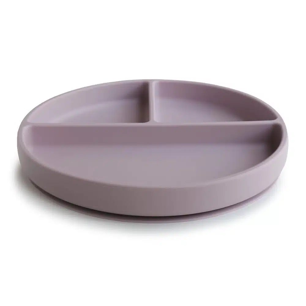 DELENÝ SILIKÓNOVÝ TANIER S PRÍSAVKOU MUSHIE - SOFT LILAC – Obrázok 2