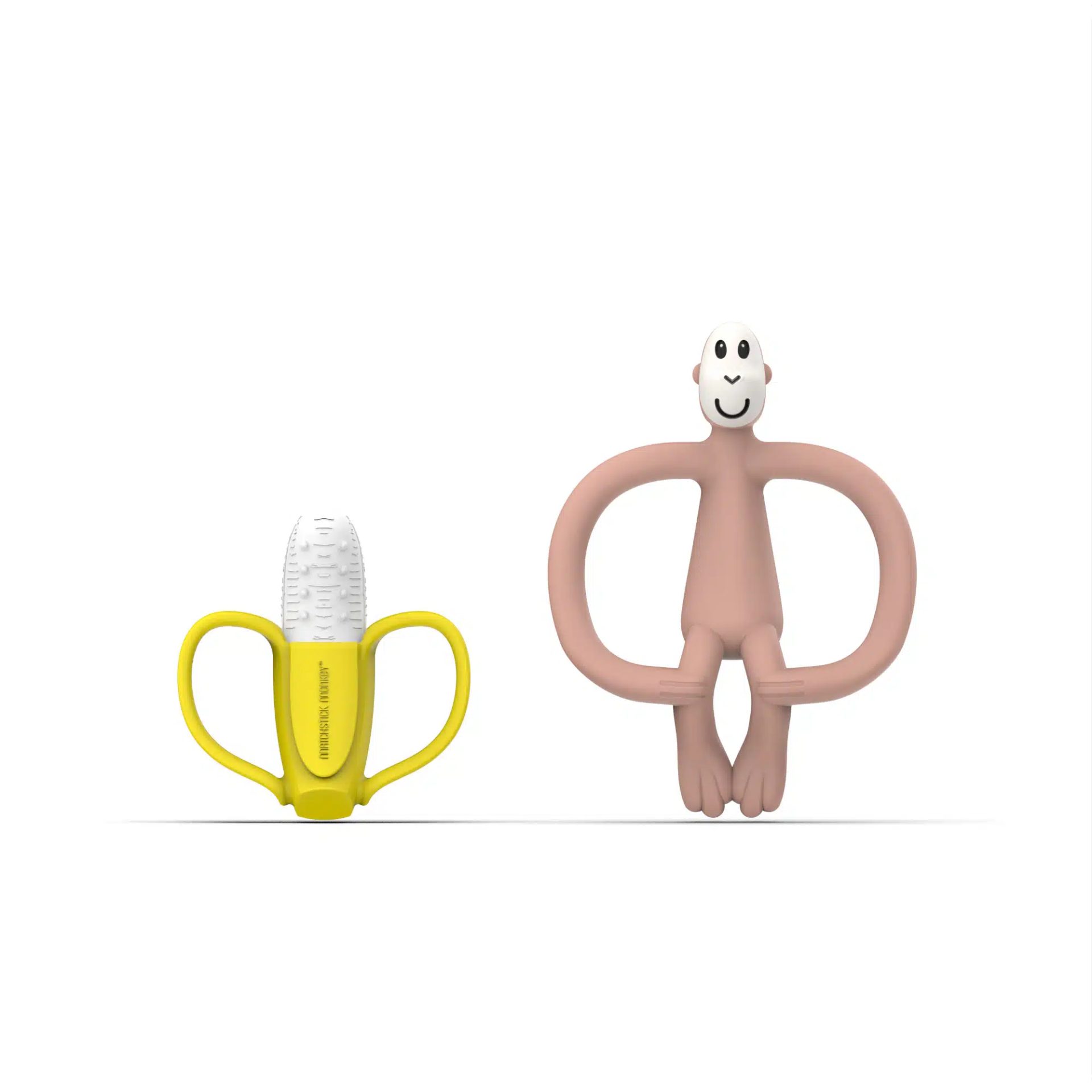 DARČEKOVÝ SET HRYZADIEL BANÁN A OPICA DUSTY PINK MATCHSTICK MONKEY – Obrázok 2