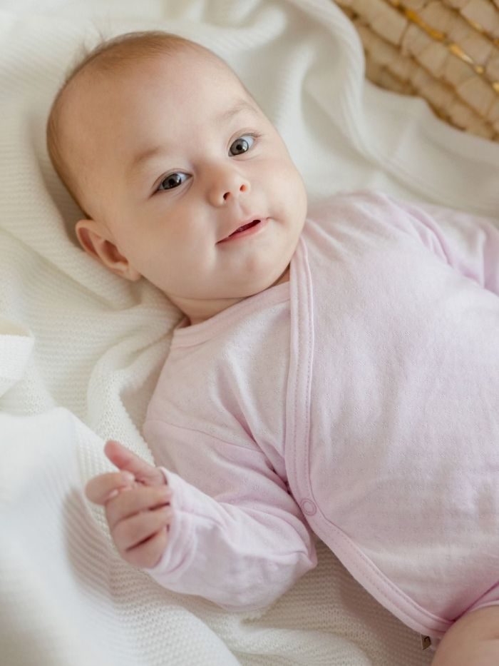 Detské body prekladacie CARE s dlhým rukávom - 050 - Care ružová