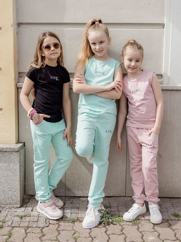 Dievčenské tielko LOVE - 152 - Ružová – Obrázok 4