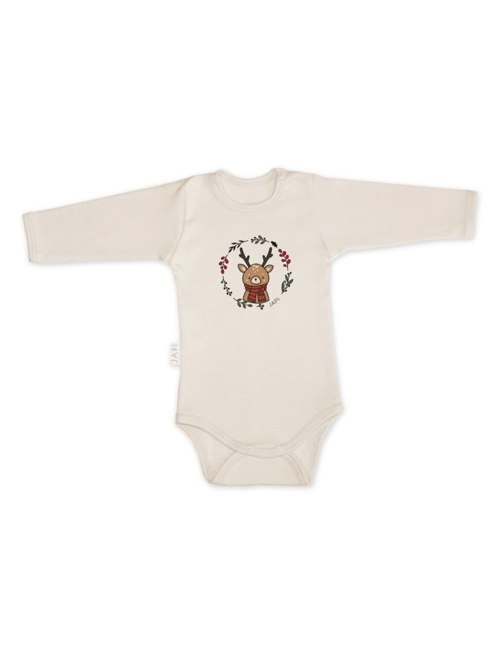 Detské body DEER s dlhým rukávom - 080 - Maslová