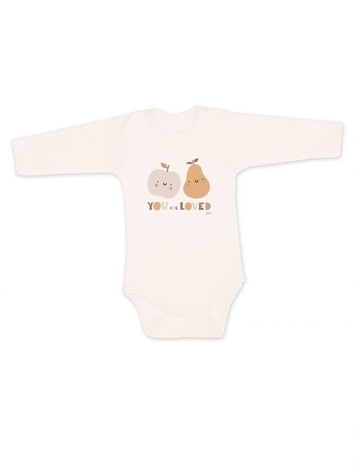 Detské body FRUITS s dlhým rukávom - 068 - Cream maslová