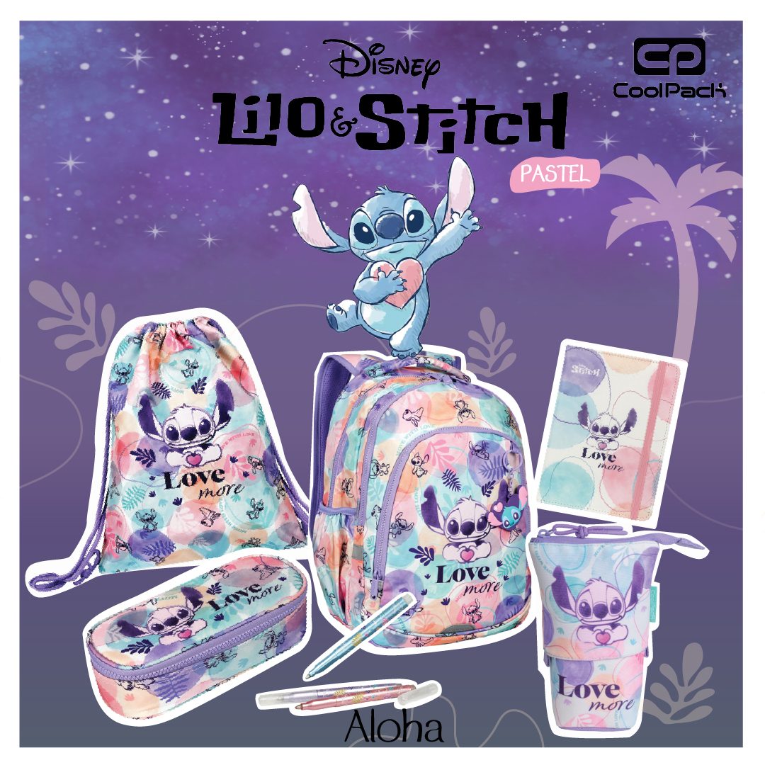 Školská taška Prime 41 cm Stitch Pastel – Obrázok 6