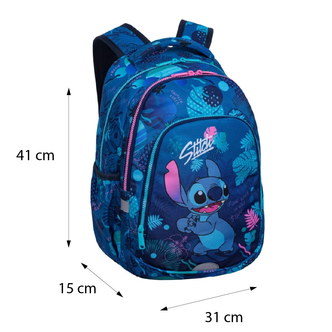 Školská taška Prime 41 cm Stitch Blue – Obrázok 2