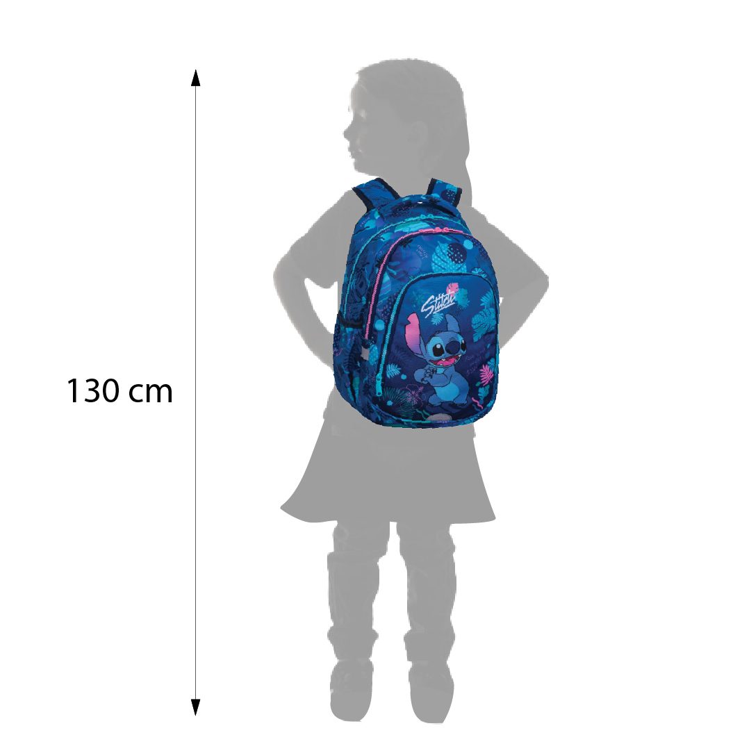 Školská taška Prime 41 cm Stitch Blue – Obrázok 5