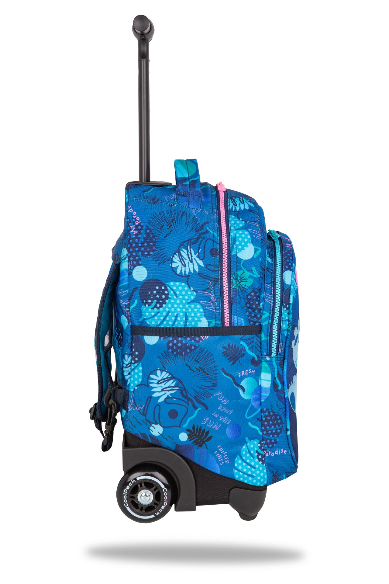 Školská taška Jack na kolieskach Stitch Blue – Obrázok 4