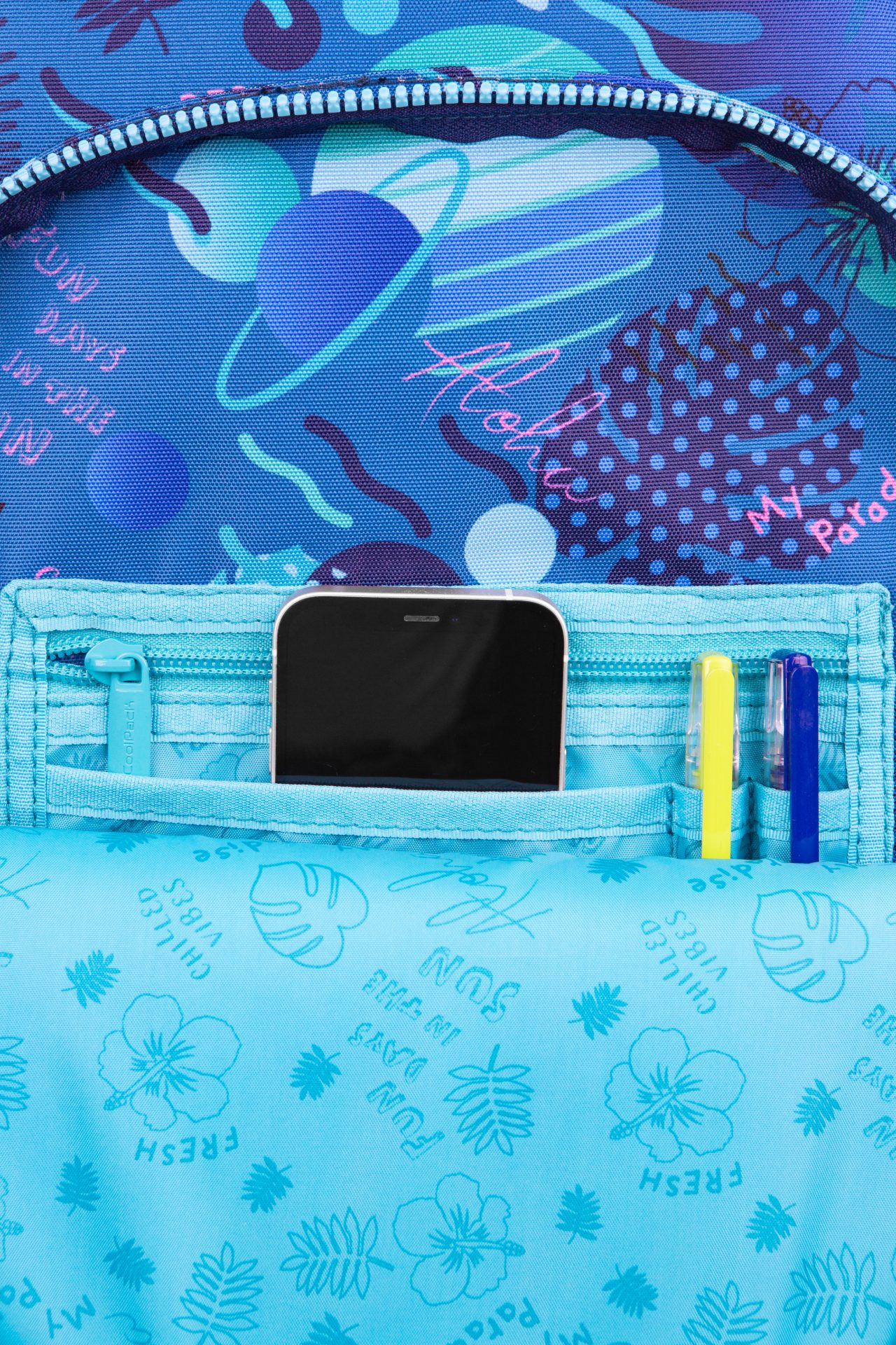 Školská taška Jack na kolieskach Stitch Blue – Obrázok 7