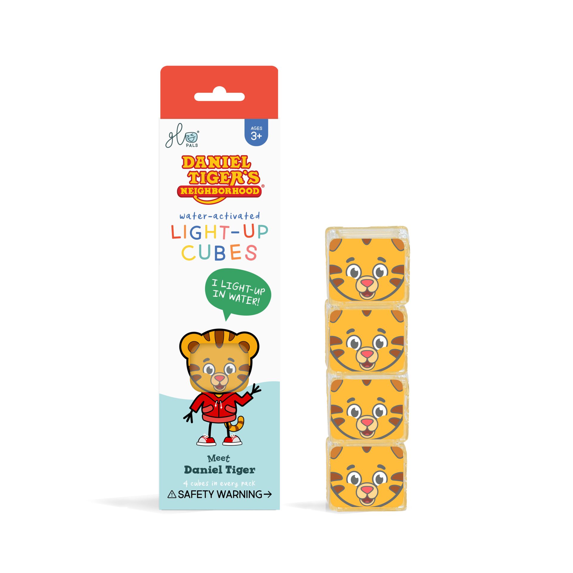 Senzorické svietiace kocky do vody Daniel Tiger