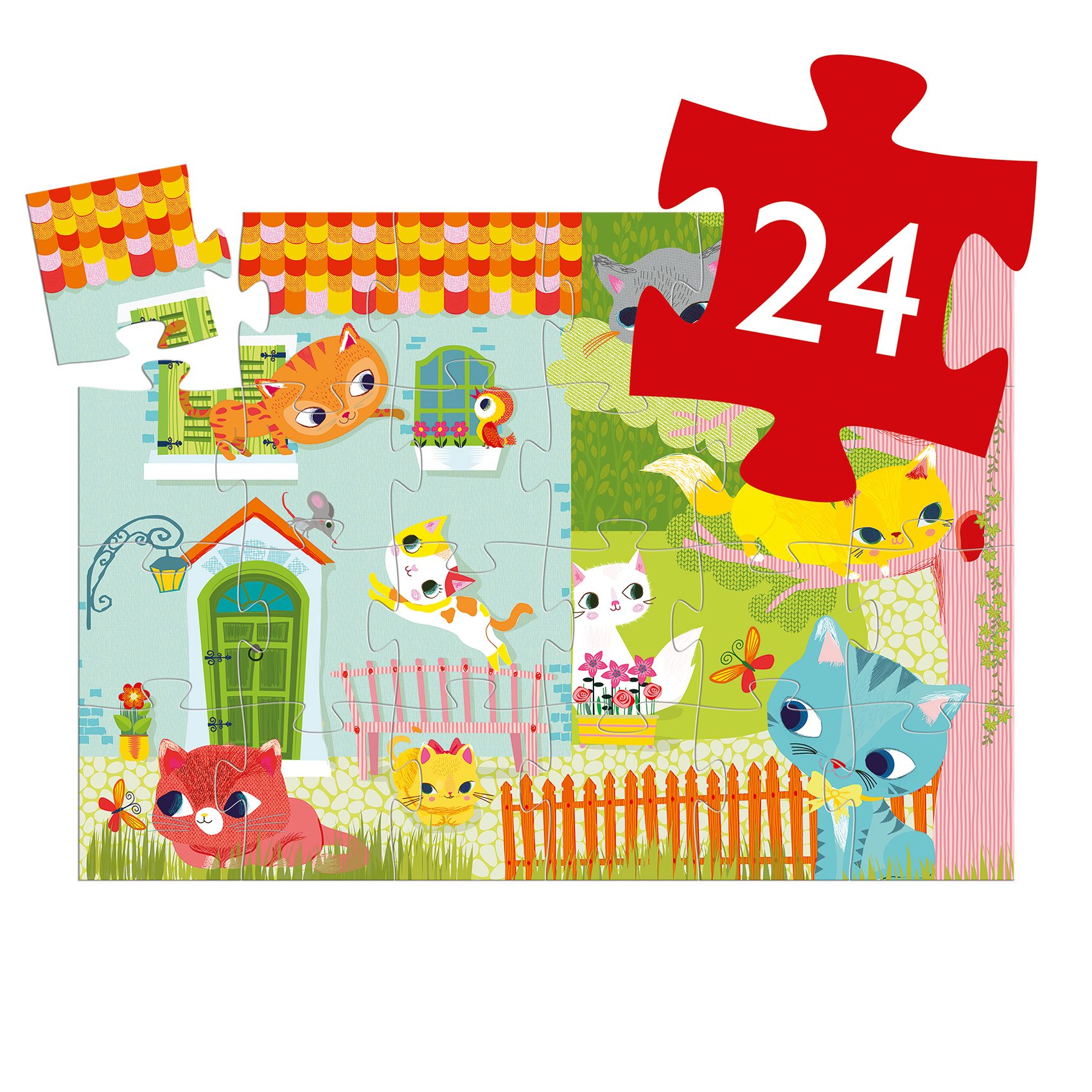 Siluetové puzzle Mačička 24 ks – Obrázok 4