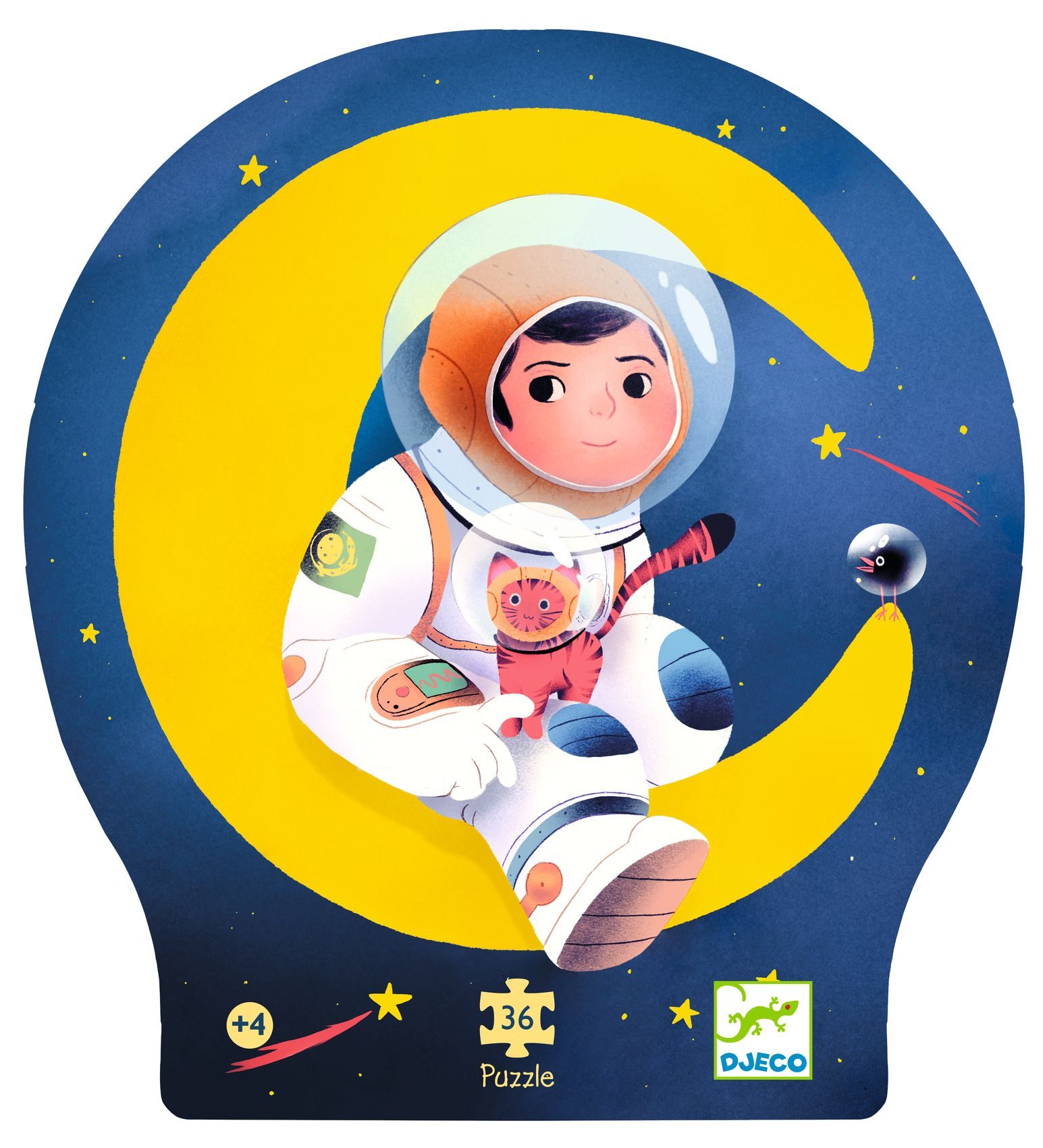 Siluetové puzzle Astronaut na Mesiaci 36 ks – Obrázok 2
