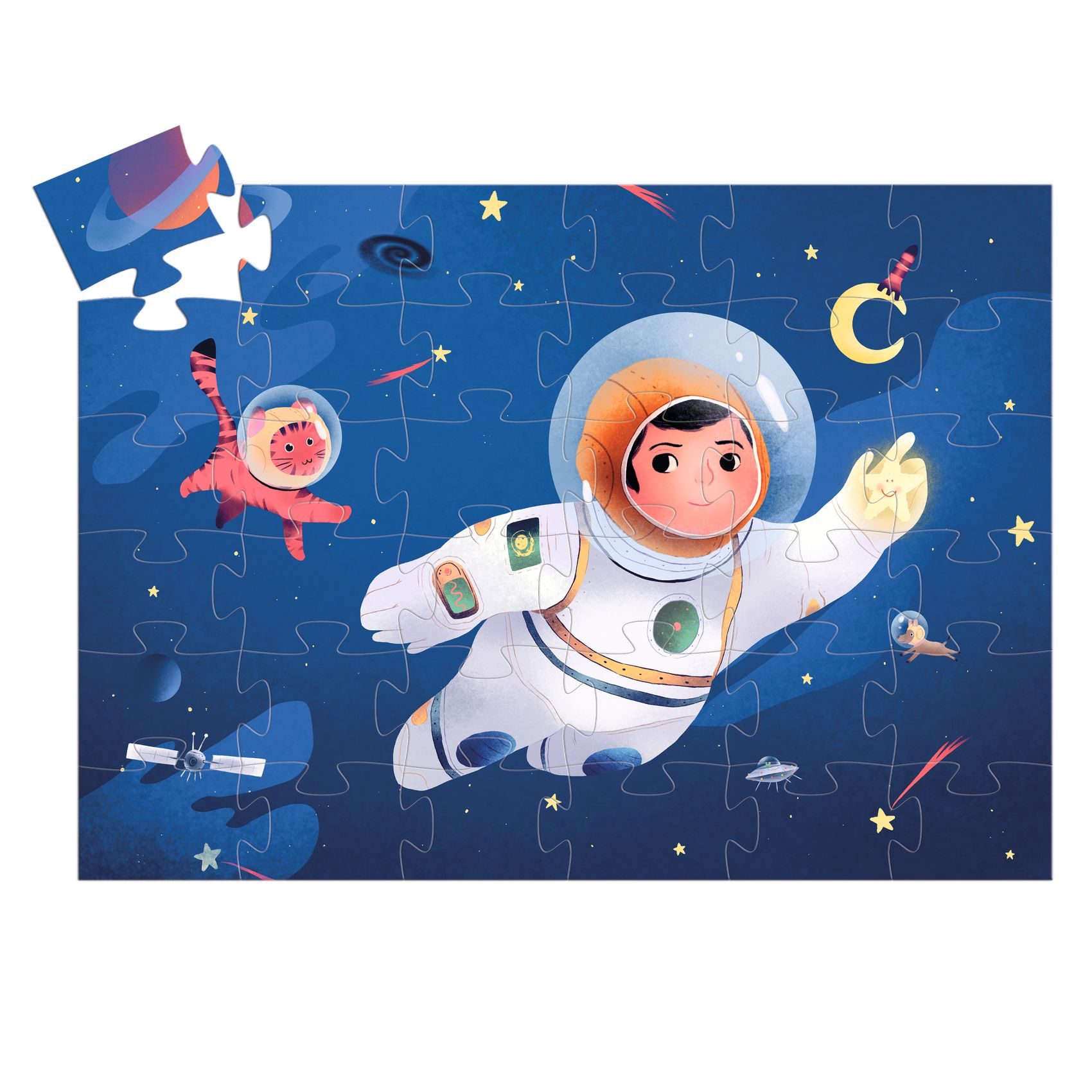Siluetové puzzle Astronaut na Mesiaci 36 ks – Obrázok 3