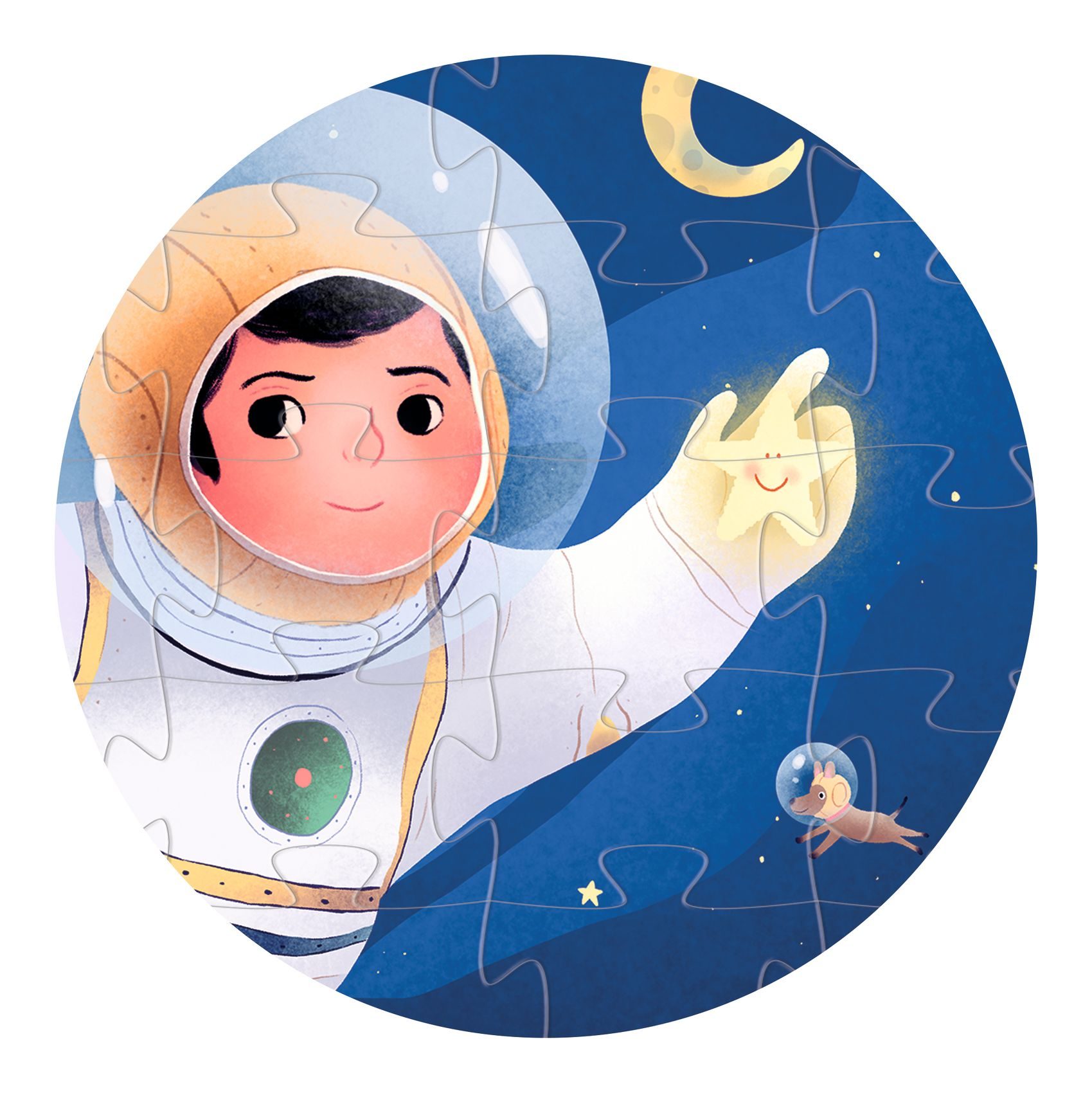 Siluetové puzzle Astronaut na Mesiaci 36 ks – Obrázok 5