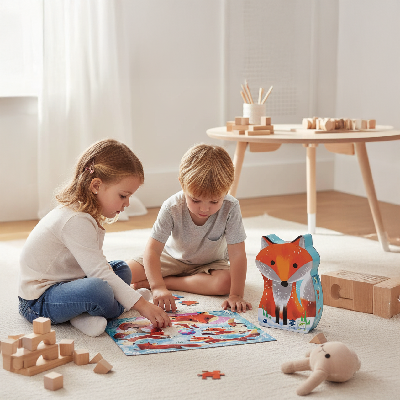 Siluetové puzzle Líška Ginger 24 ks – Obrázok 2