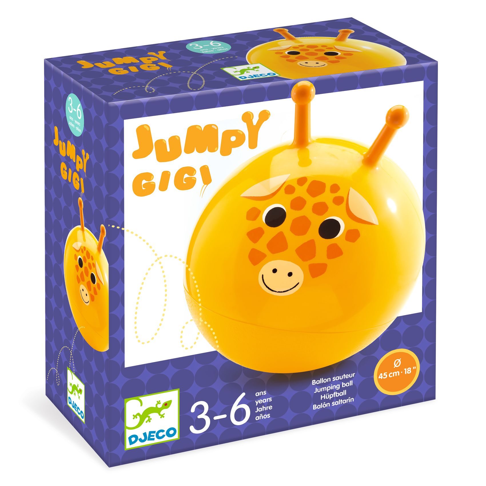 Skákacia lopta Jumpy Gigi 45 cm – Obrázok 2