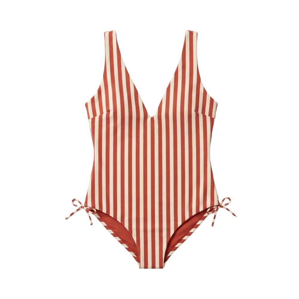 Dámske jednodielne plavky s UPF 50+ Palm Stripe