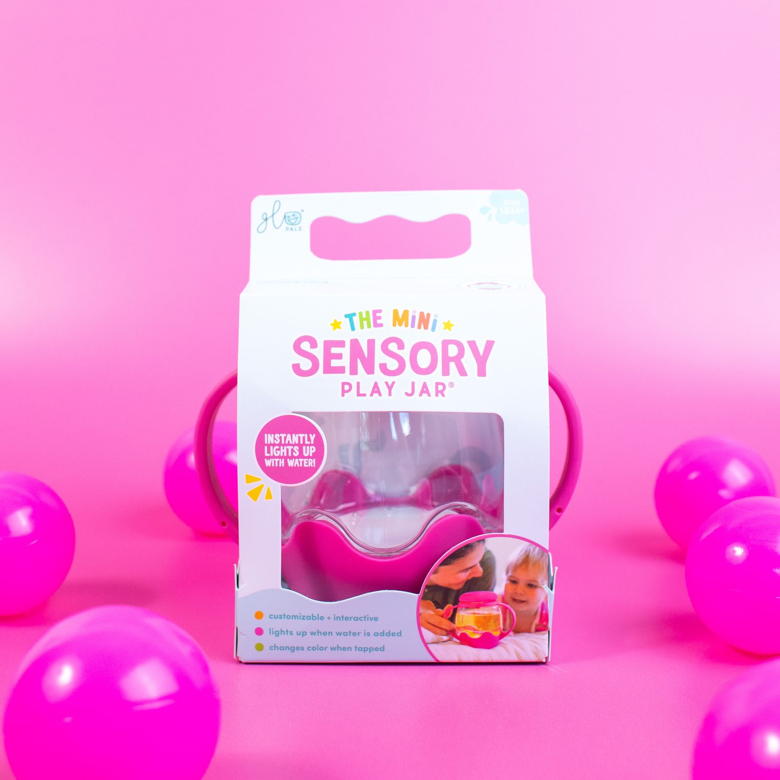 Senzorická fľaša mini Pink – Obrázok 3