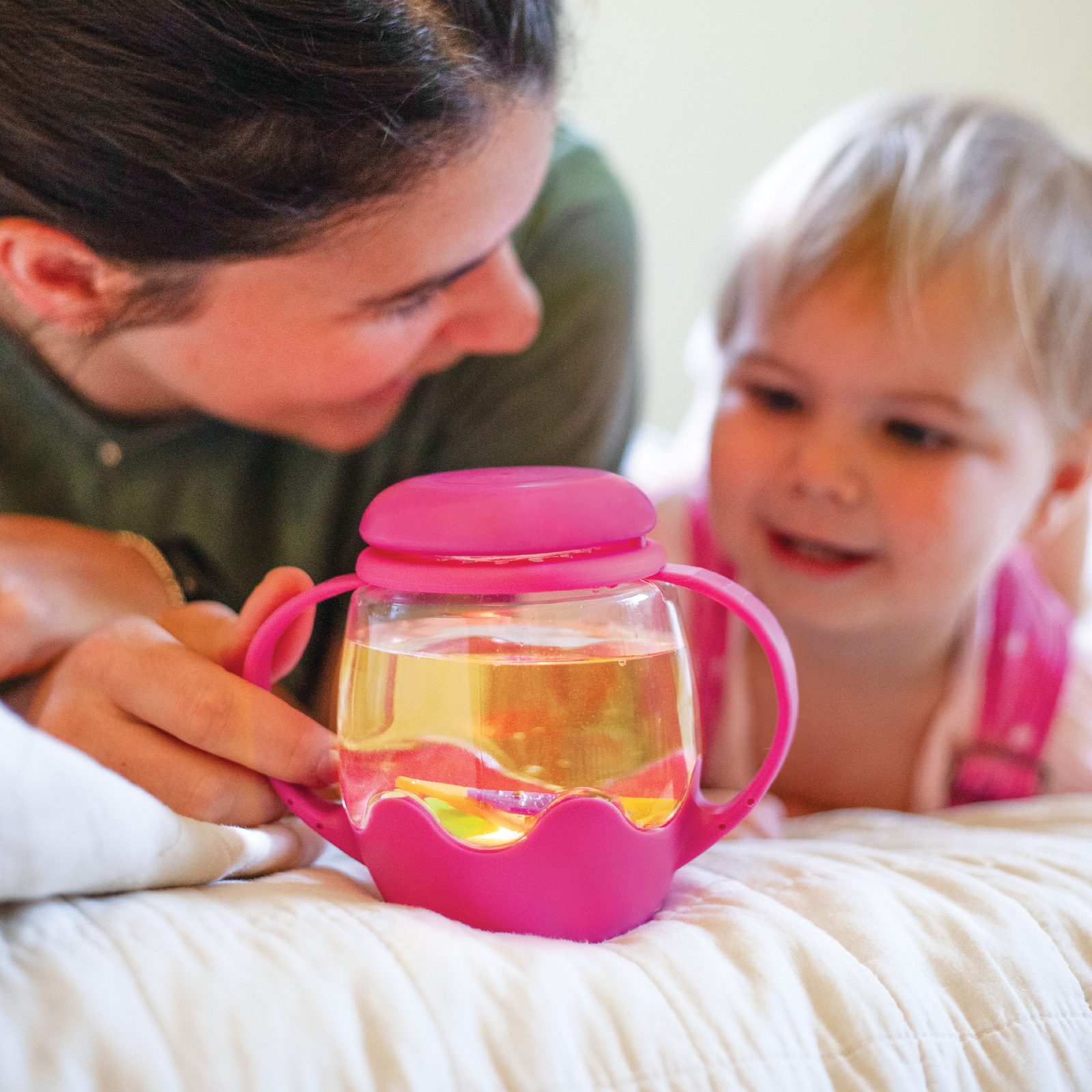 Senzorická fľaša mini Pink – Obrázok 4