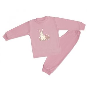Dievčenské pyžamo SWEET BUNNY - 152 - Basic púdrová ružová