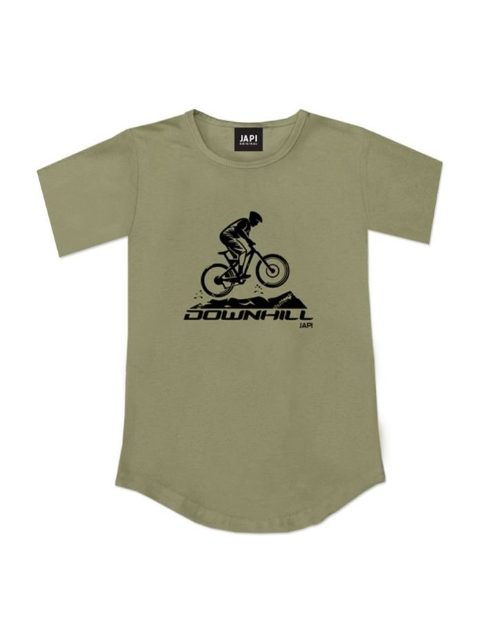 Chlapčenské tričko DOWNHILL s krátkym rukávom - 146 - Khaki