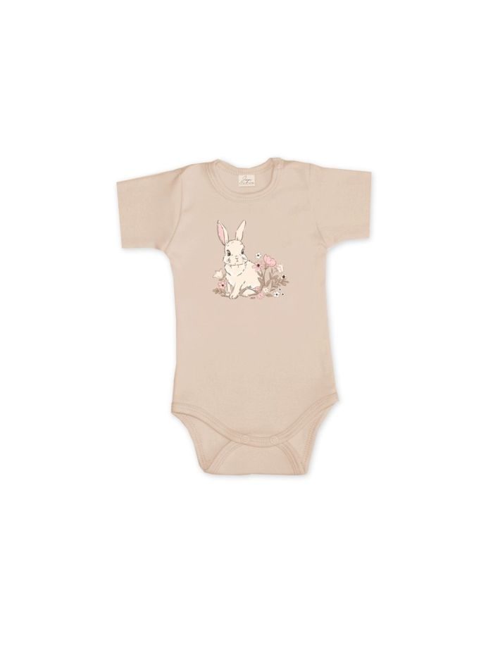Detské body SWEET BUNNY s krátkym rukávom - 062 - Béžová