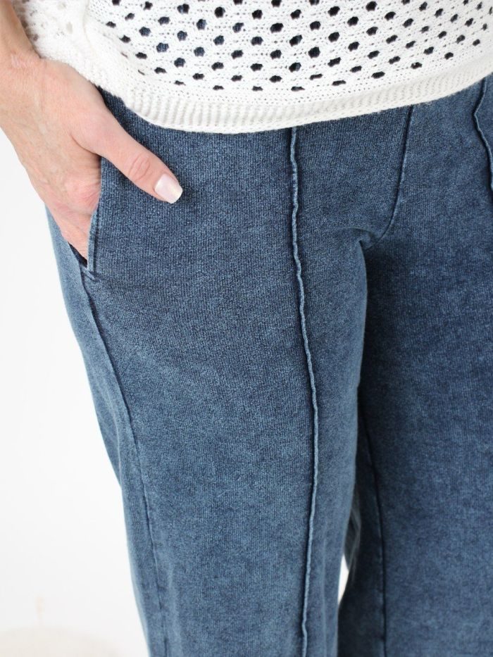 Dámske nohavice JEANS PADAVÉ - 170 - Tmavá modrá 3