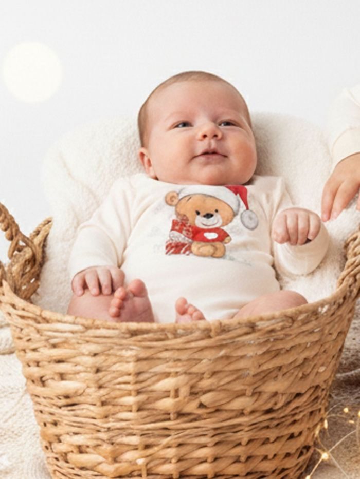 Detské body CHRISTMAS GIFT s dlhým rukávom - 080 - Maslová