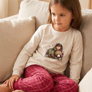 Dievčenské pyžamo GIRL and BEAR - 104 - Bordová