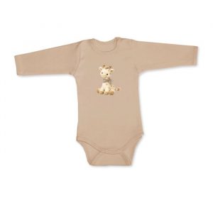 Detské body GIRAFFE s dlhým rukávom - 062 - Hnedá