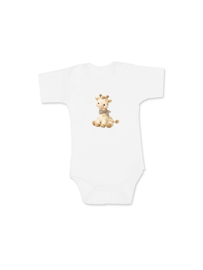 Detské body GIRAFFE s krátkym rukávom - 074 - Biela