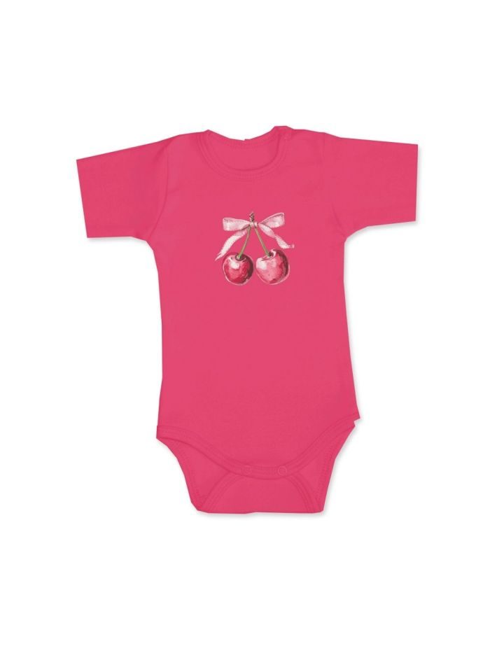 Detské body SWEET CHERRY s krátkym rukávom - 092 - Cyklaménová