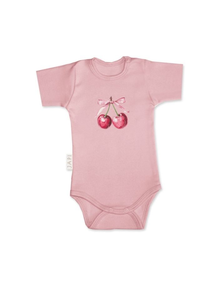Detské body SWEET CHERRY s krátkym rukávom - 092 - Ružová
