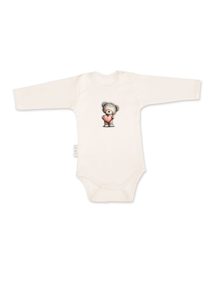 Detské body LOVELY TEDDY s dlhým rukávom - 104 - Béžová