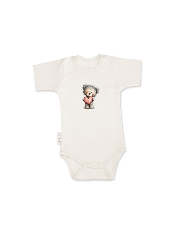 Detské body LOVELY TEDDY s krátkym rukávom - 098 - Béžová