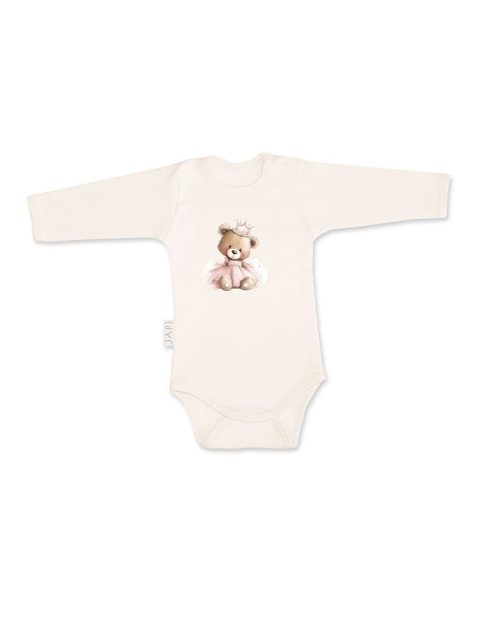 Detské body TEDDY PRINCESS s dlhým rukávom - 104 - Béžová