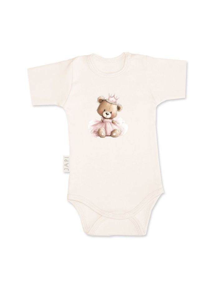 Detské body TEDDY PRINCESS s krátkym rukávom - 056 - Béžová