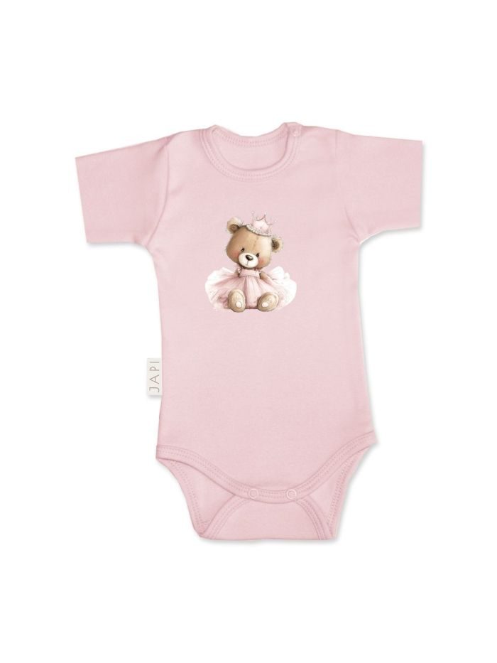Detské body TEDDY PRINCESS s krátkym rukávom - 068 - Ružová