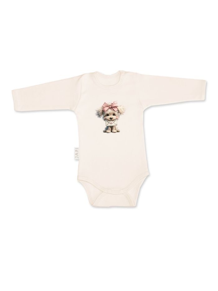 Detské body LITTLE PUPPY s dlhým rukávom - 062 - Maslová