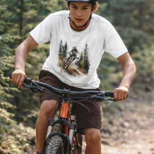 Chlapčenské tričko MOUNTAIN BIKE s krátkym rukávom - 152 - Biela
