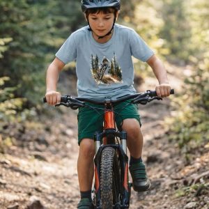 Chlapčenské tričko MOUNTAIN BIKE s krátkym rukávom - 140 - modra nova