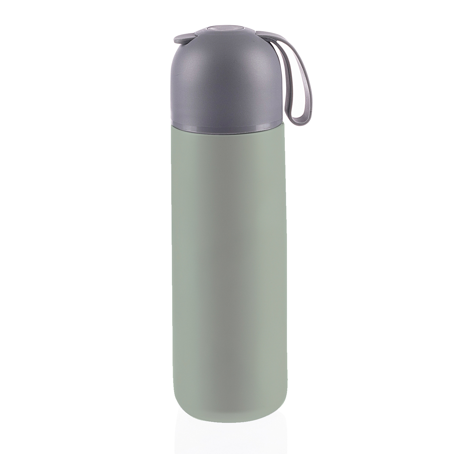 Termoska na tekutiny se silikonovým držákem 400 ml, Pistacio green