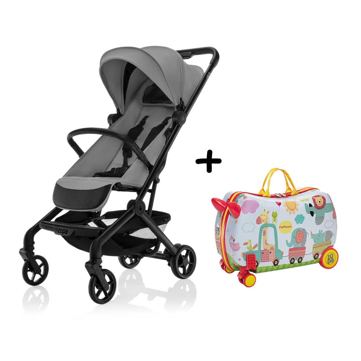 Športový kočík Jet + kufrík Pack&Ride ZDARMA, Shade Grey