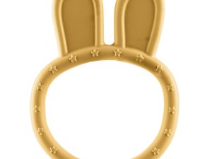 Silikónové hryzátko Rabbit, Mustard Yellow