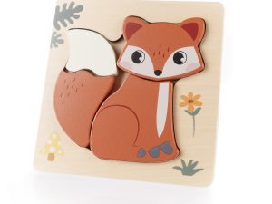 Dřevěné puzzle malé, Fox