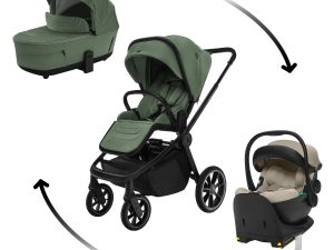 Set kočík Move Cross 5 + hlboká korba Move XL 5 + autosedačka XM podľa vlastného výberu + báza, Rocky Green