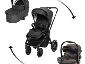 Set kočík Move Cross 3 + hlboká korba Move XL 3 + autosedačka XM podľa vlastného výberu, All Black