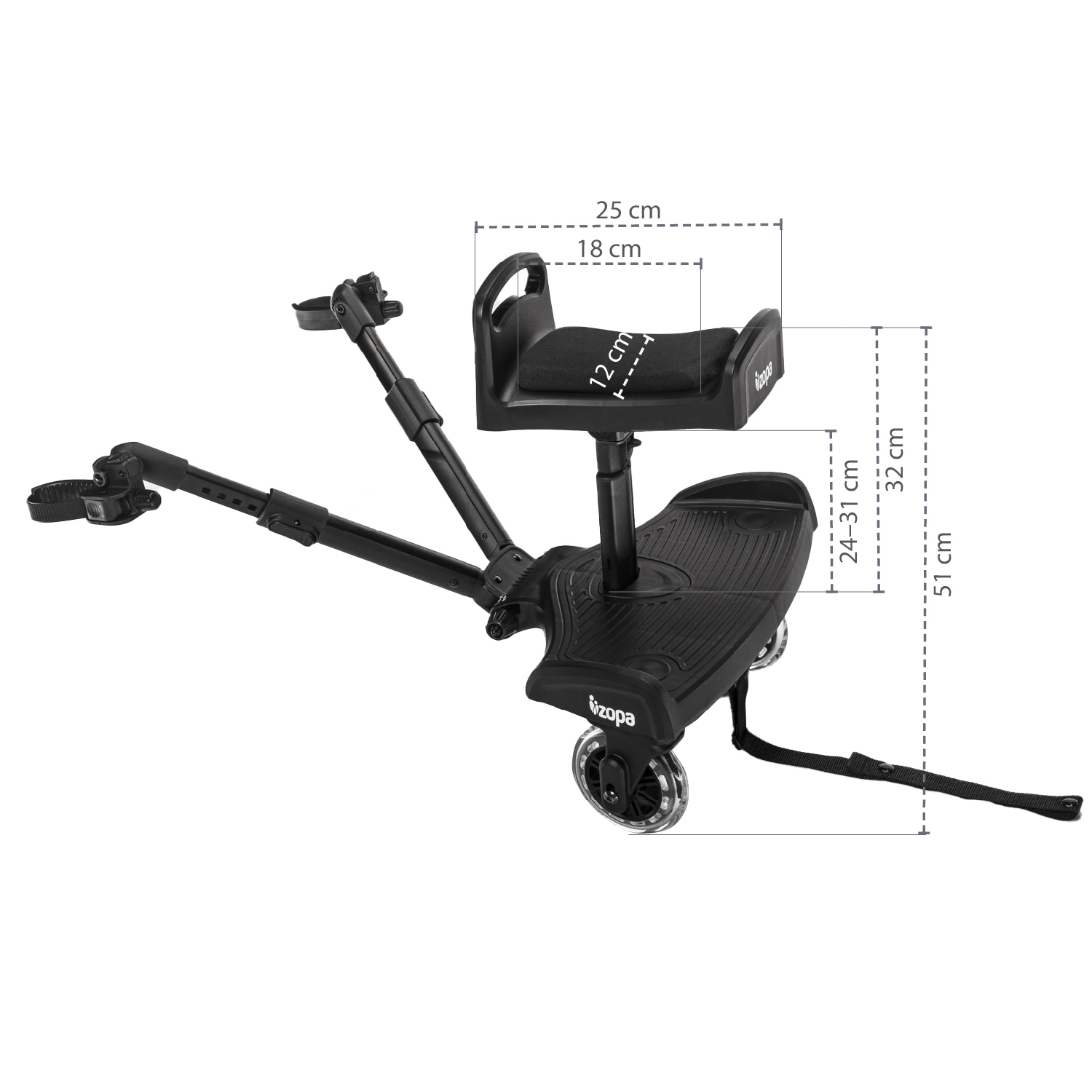 Sedátko ku skejtíku Segboard 2, Black - Image 4
